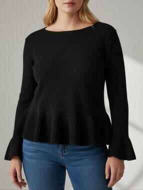 Style & Co Petite Fit And Flare Black Sweater